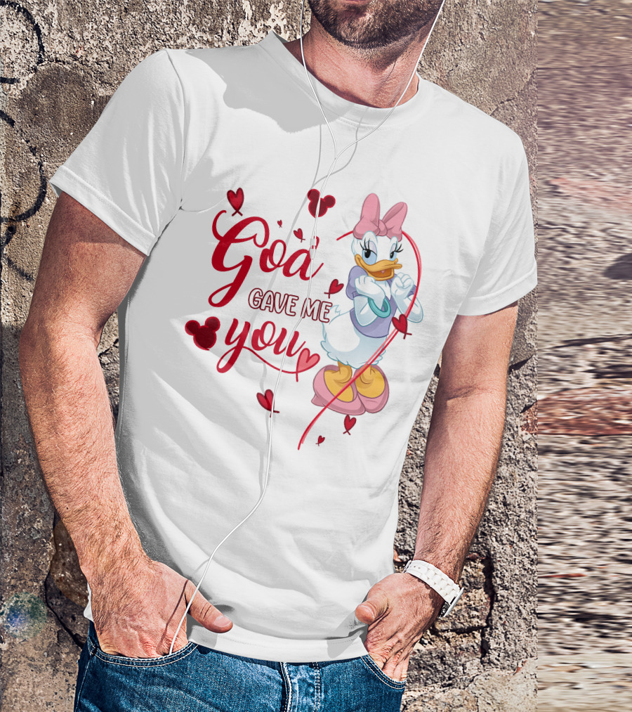 God Gave Me You Daisy Duck Hearts T-Shirt