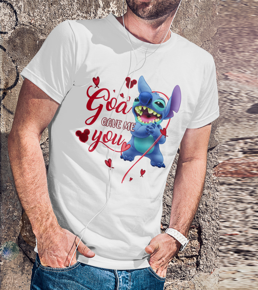 God Gave Me You Stitch Disney Hearts T-Shirt