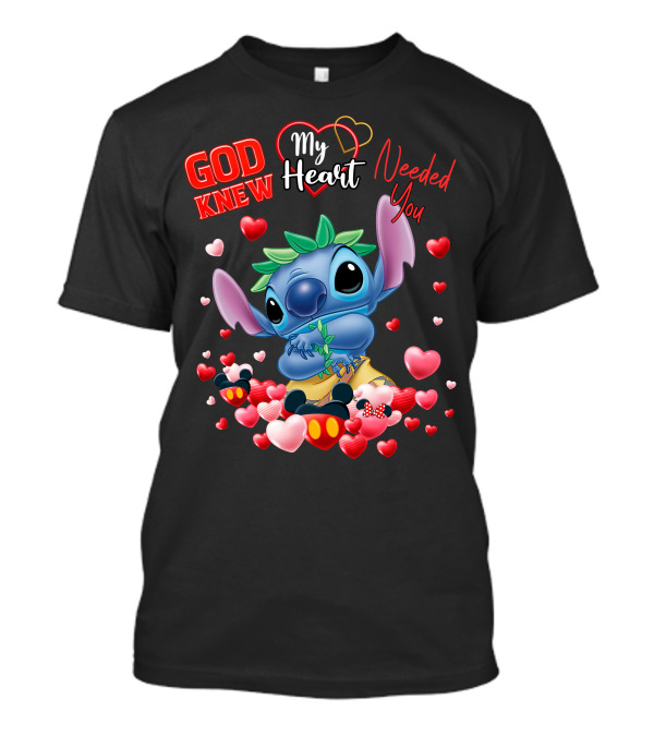 God Knew My Heart Needed You Stitch Hearts T-Shirt