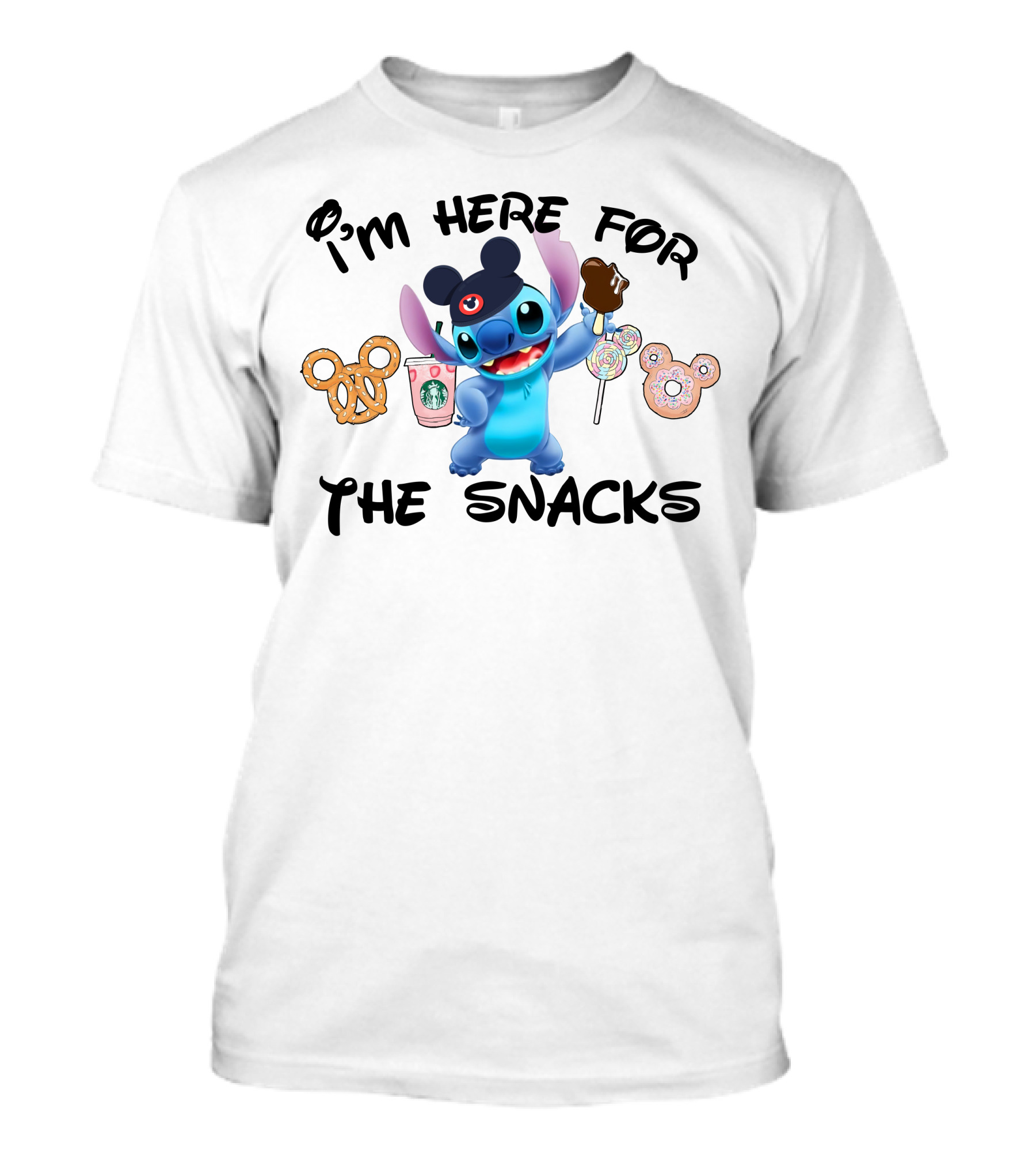 I'm Here For The Snacks Stitch Disney Treats T-Shirt