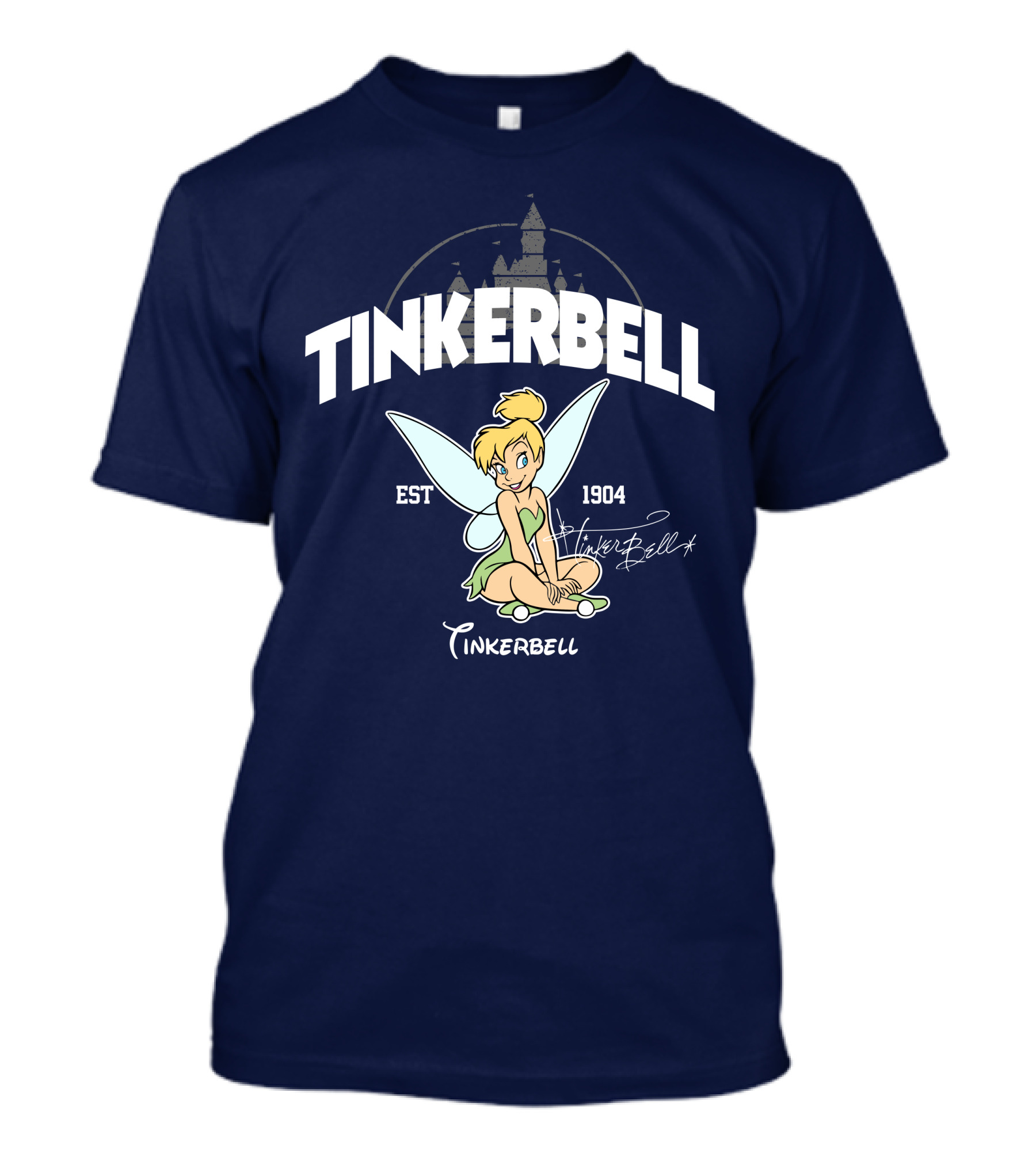 Tinkerbell Est 1904 Castle Background Disney Classic T-Shirt