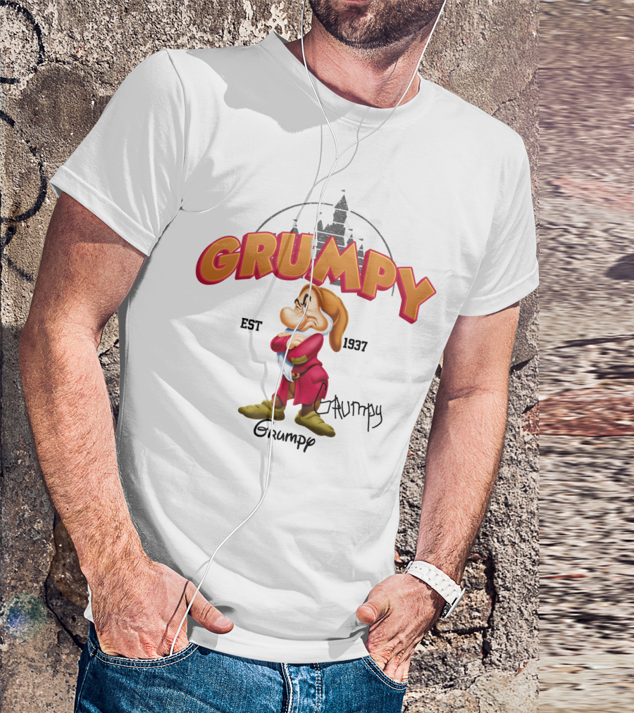 Grumpy Est 1937 Seven Dwarfs Character Disney T-Shirt