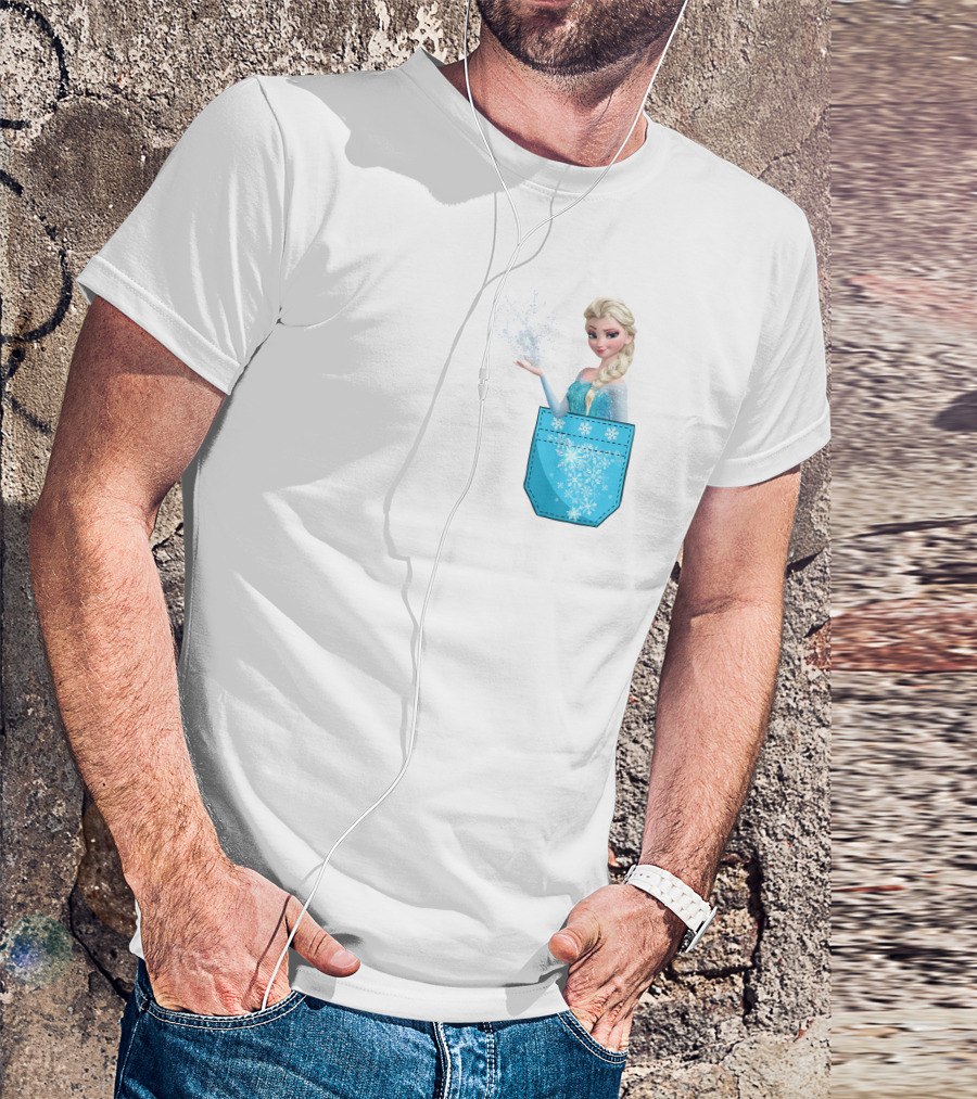 Elsa Pocket Magic Snowflakes Frozen Disney T-Shirt