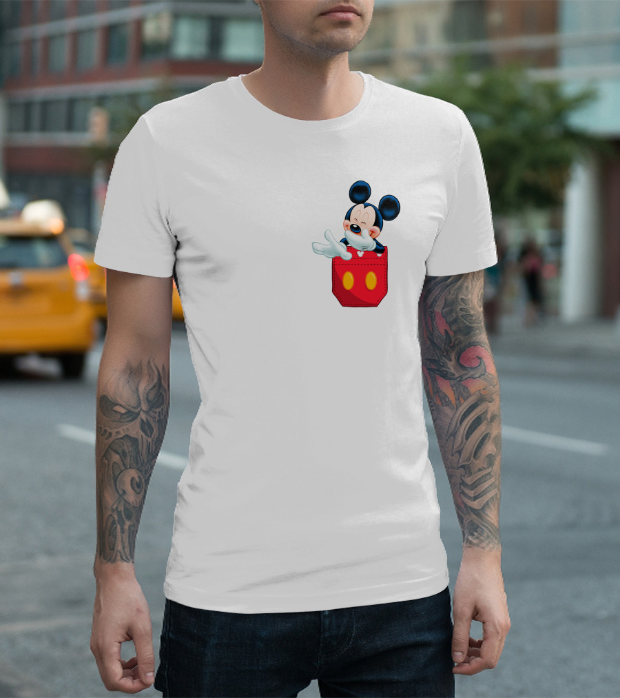 Mickey Mouse Red Pocket T-Shirt