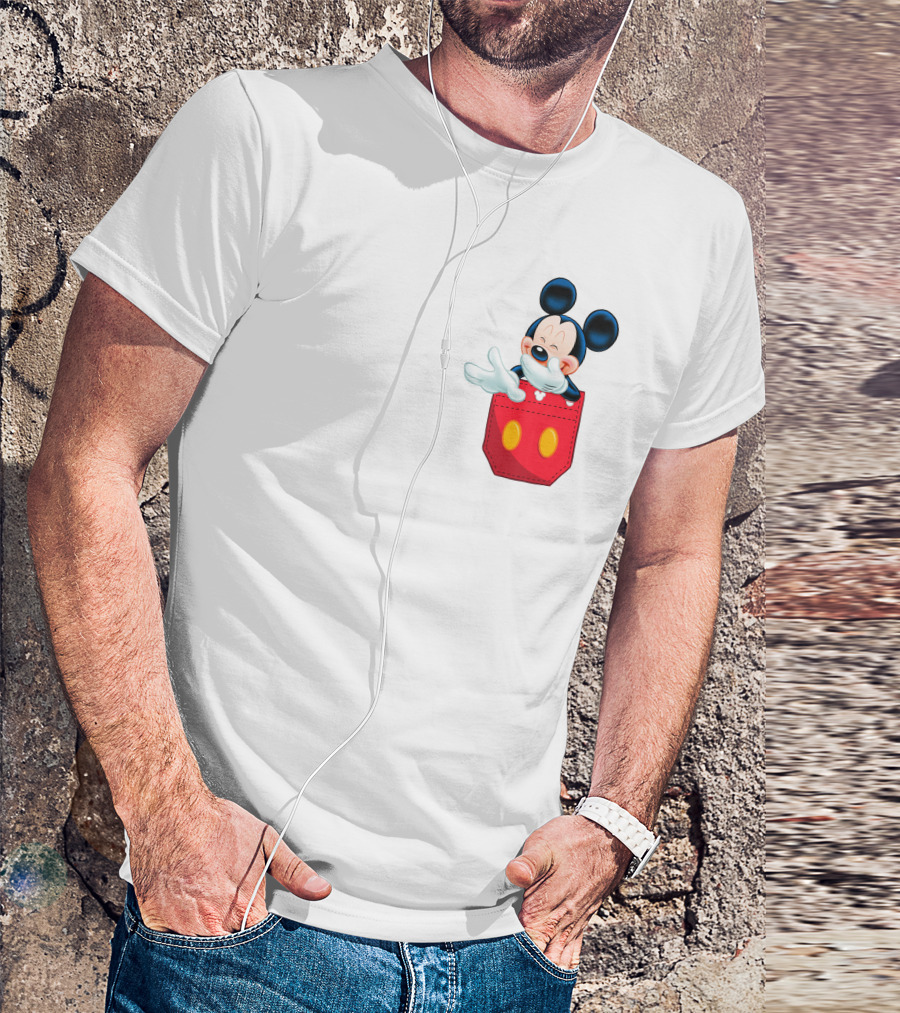 Mickey Mouse Red Pocket T-Shirt