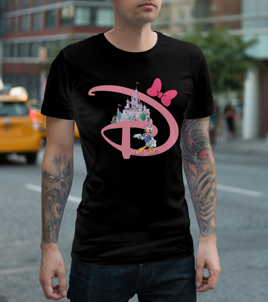 Daisy Duck Pink Disney Castle Bow T-Shirt