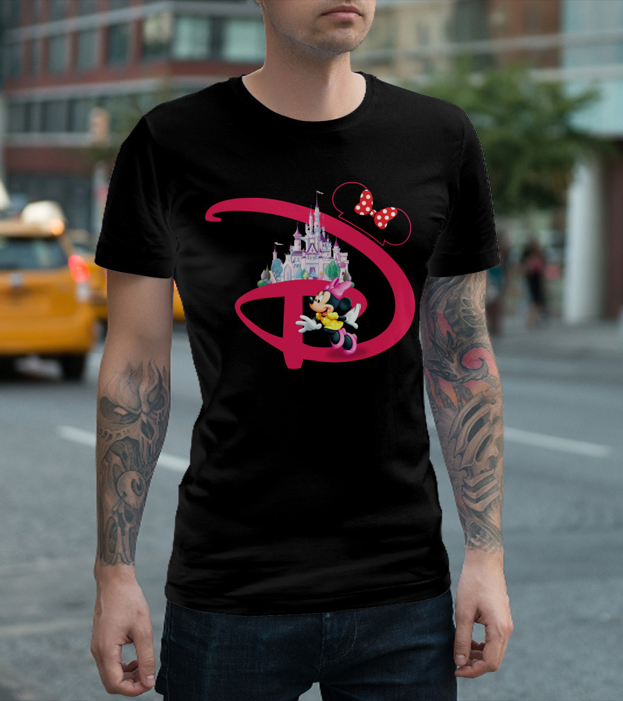 Minnie Mouse Disney Castle With Bow T-Shirt
