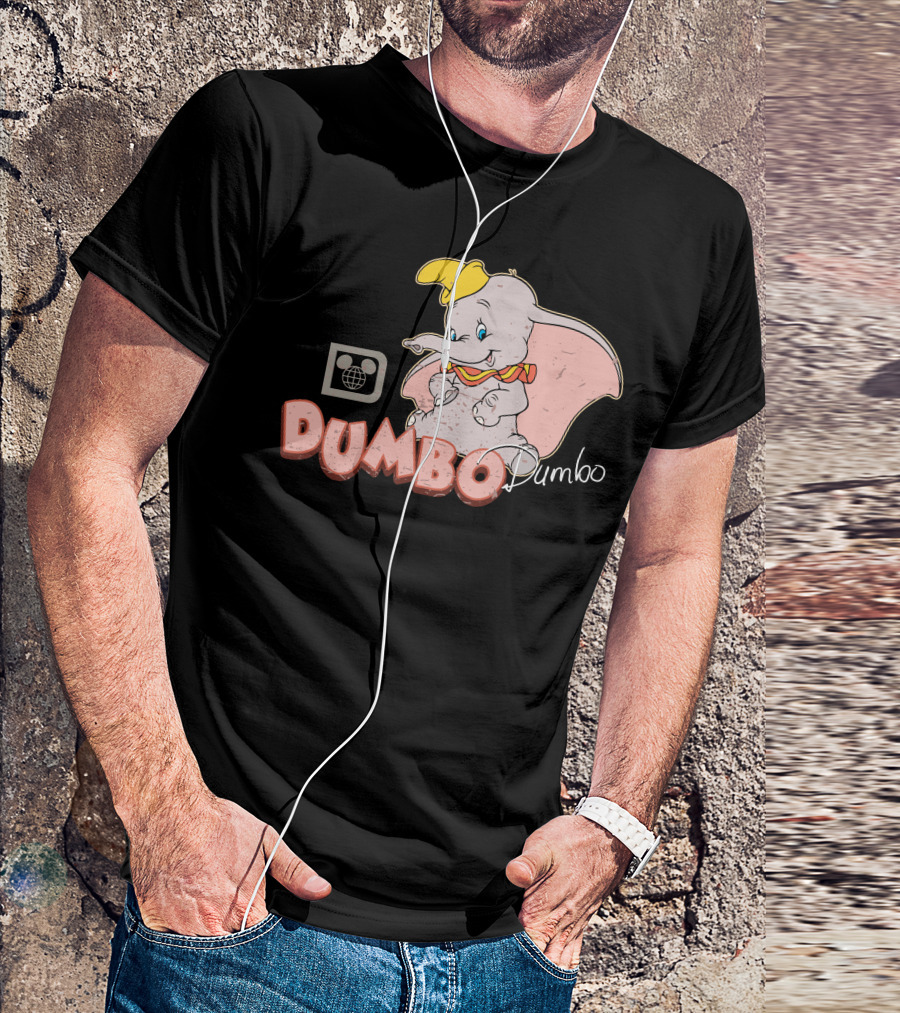 Dumbo Disney Classic Character Vintage Style With Mickey Mouse T-Shirt