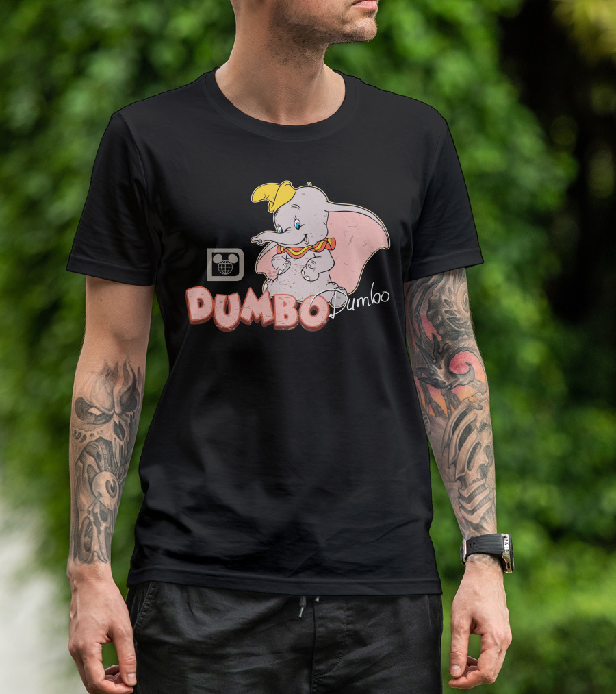 Dumbo Disney Classic Character Vintage Style With Mickey Mouse T-Shirt