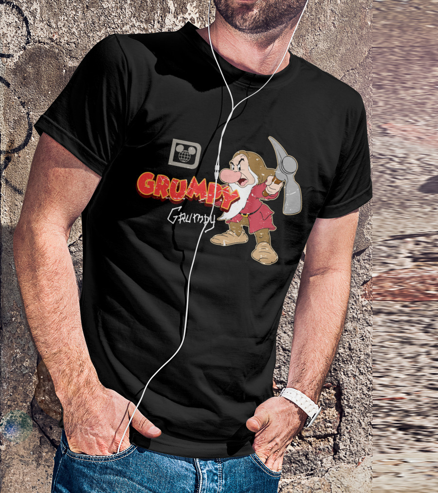 Disney Grumpy Character With Pickaxe T-Shirt