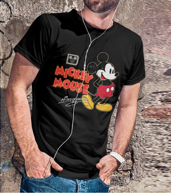 Mickey Mouse Iconic Character Vintage Style Retro Red Shorts T-Shirt