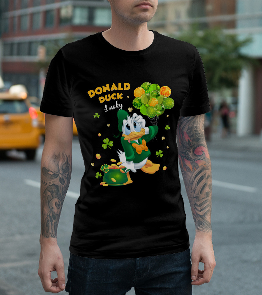 Donald Duck Lucky St. Patrick's Day Balloons T-Shirt