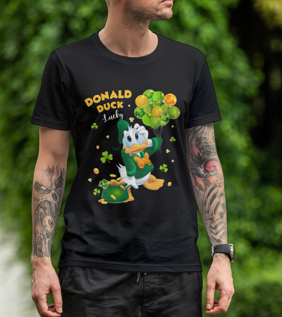 Donald Duck Lucky St. Patrick's Day Balloons T-Shirt
