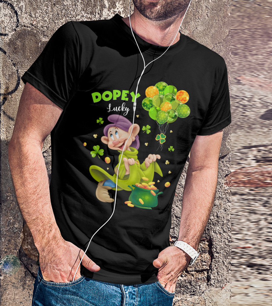 Dopey Lucky Balloons And Coins With Shamrock T-Shirt