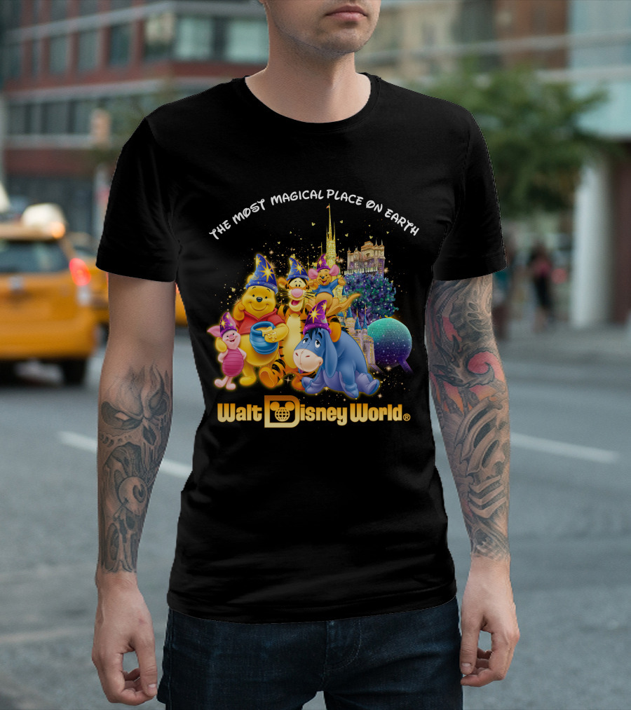 The Most Magical Place On Earth Walt Disney World Winnie The Pooh T-Shirt
