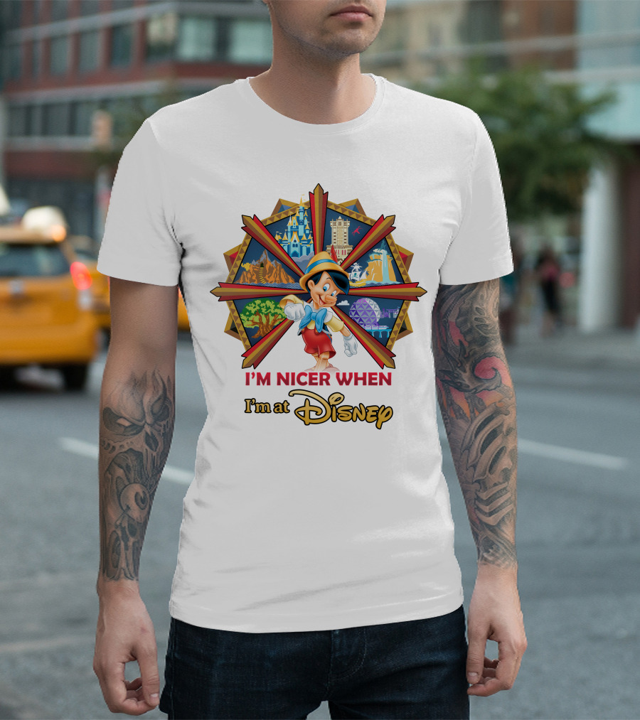 I'm Nicer When I'm At Disney Pinocchio T-Shirt