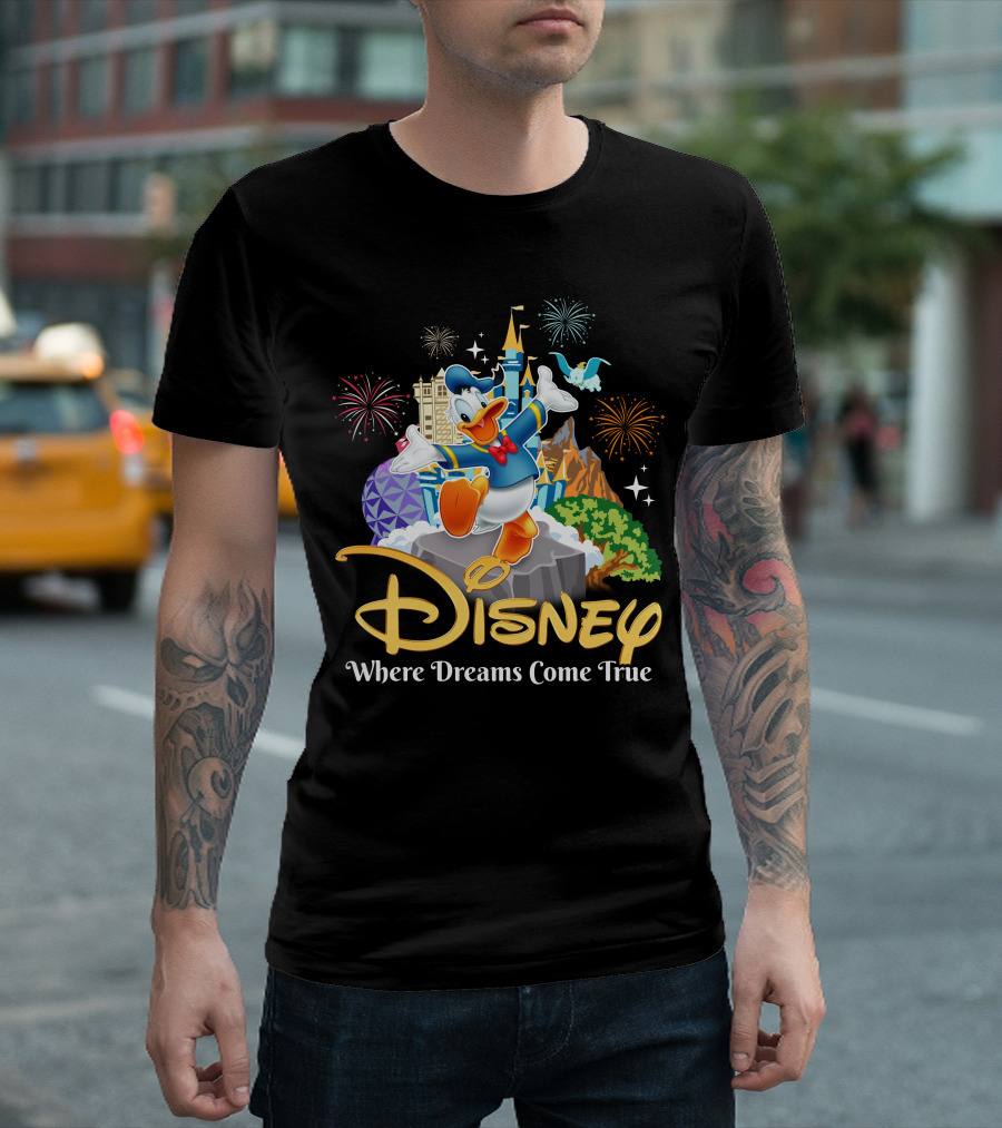 Disney Donald Where Dreams Come True Fireworks Adventure T-Shirt