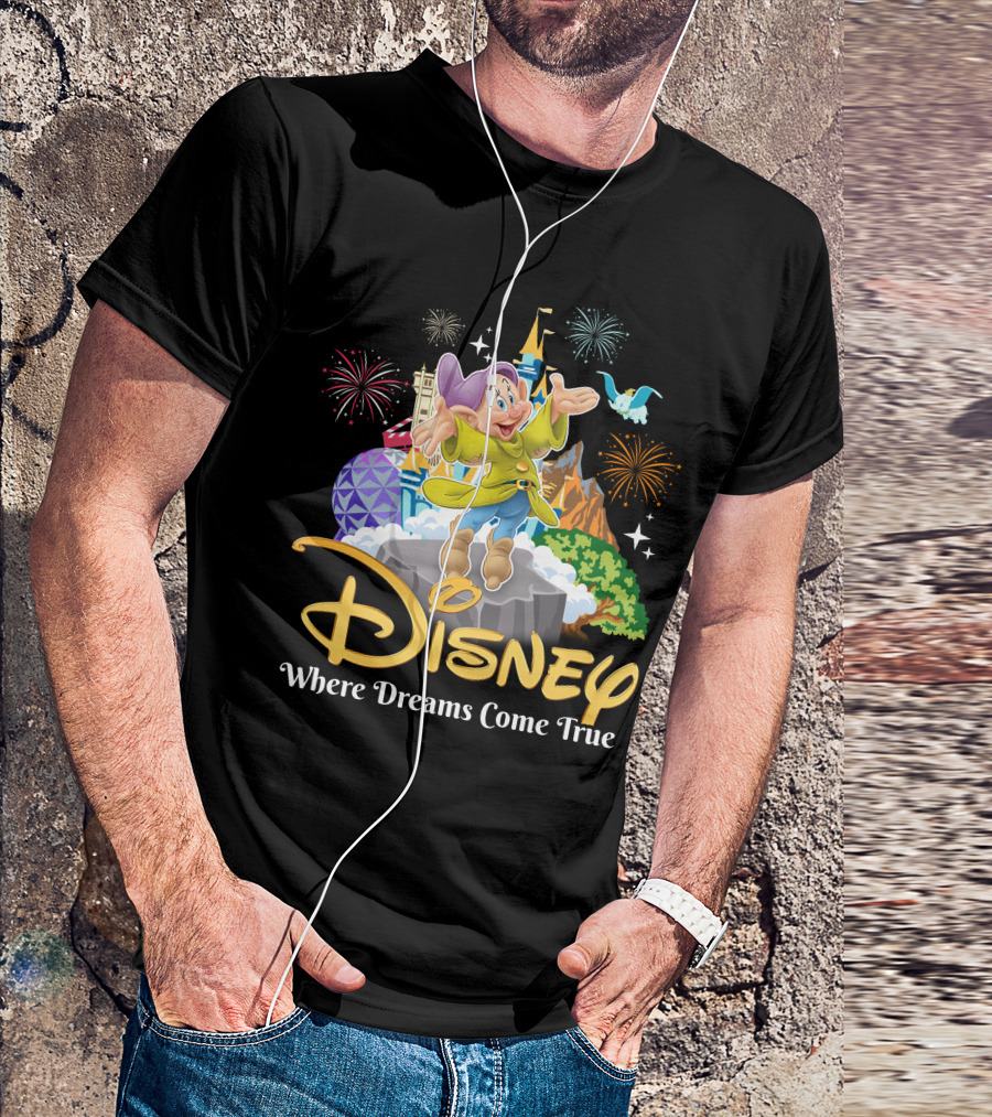 Disney Dopey Where Dreams Come True Fireworks Adventure T-Shirt