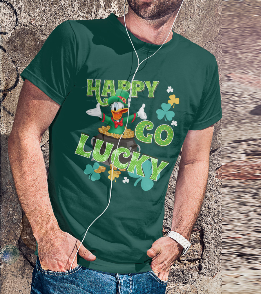 Happy Go Lucky Donald Duck St. Patrick's Day T-Shirt