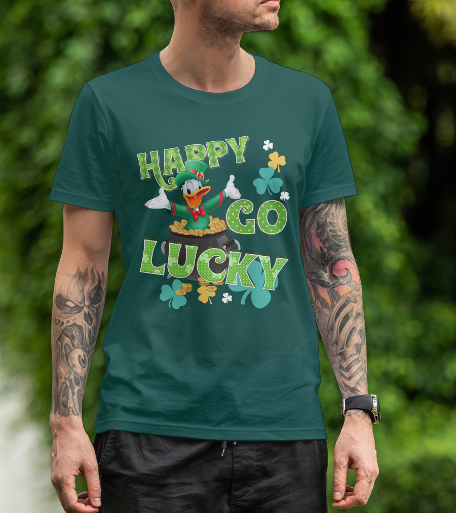 Happy Go Lucky Donald Duck St. Patrick's Day T-Shirt