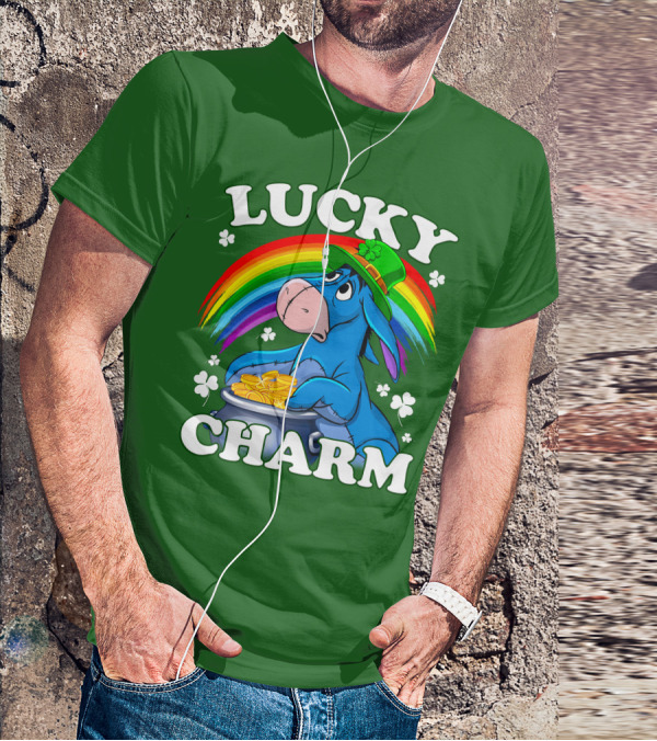 Lucky Charm Eeyore Rainbow St. Patrick's Day T-Shirt