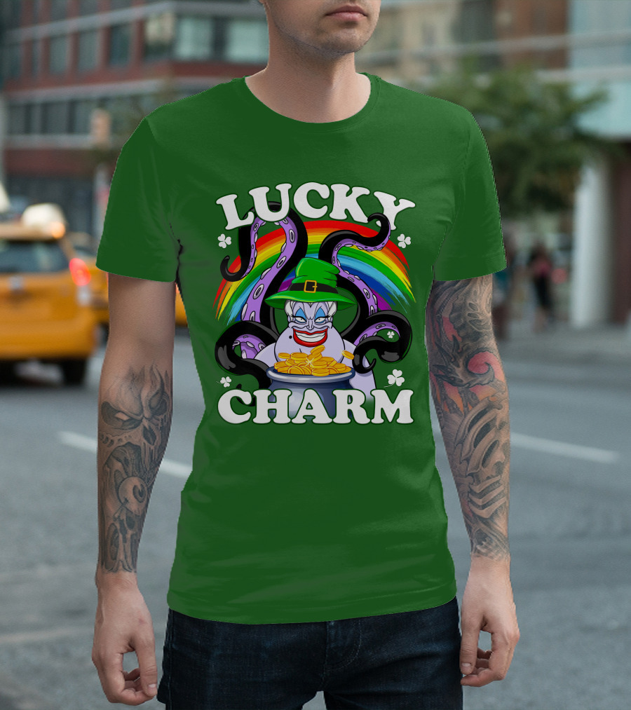 Lucky Charm Ursula Rainbow Coins Shamrocks T-Shirt