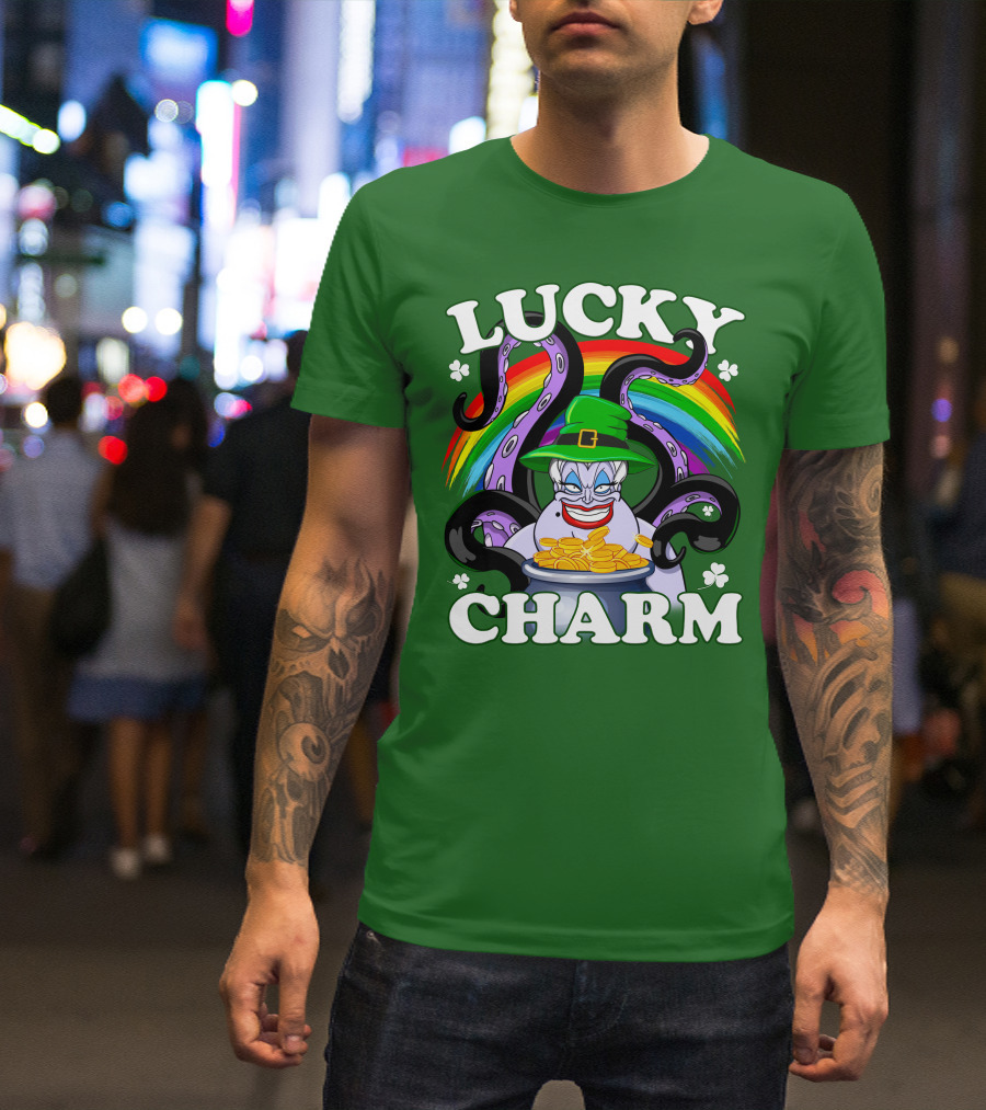 Lucky Charm Ursula Rainbow Coins Shamrocks T-Shirt