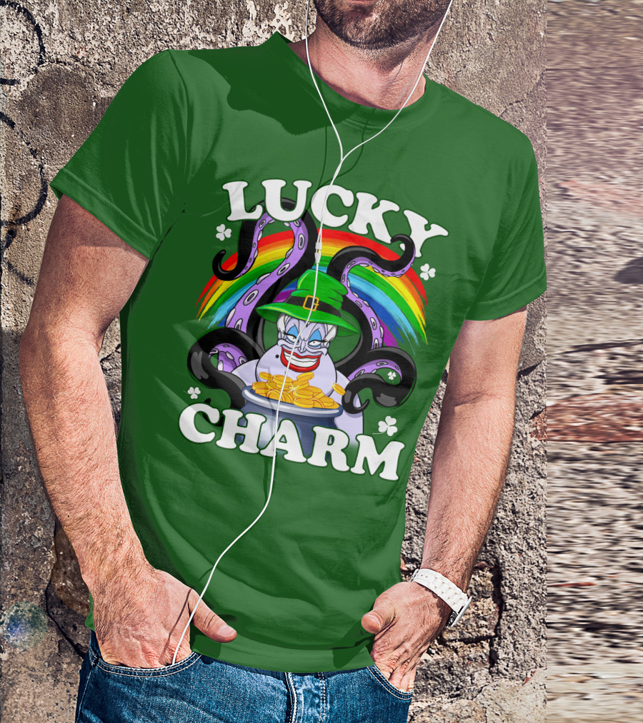 Lucky Charm Ursula Rainbow Coins Shamrocks T-Shirt
