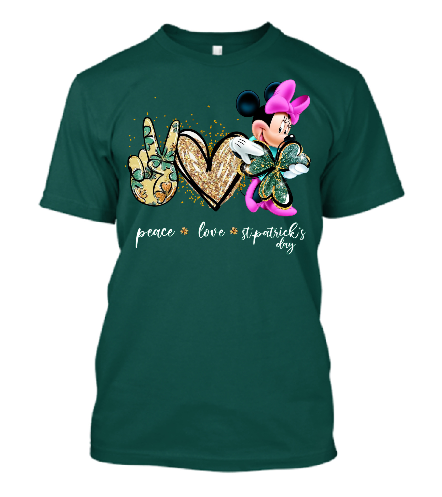 Peace Love St. Patrick's Day Minnie T-Shirt