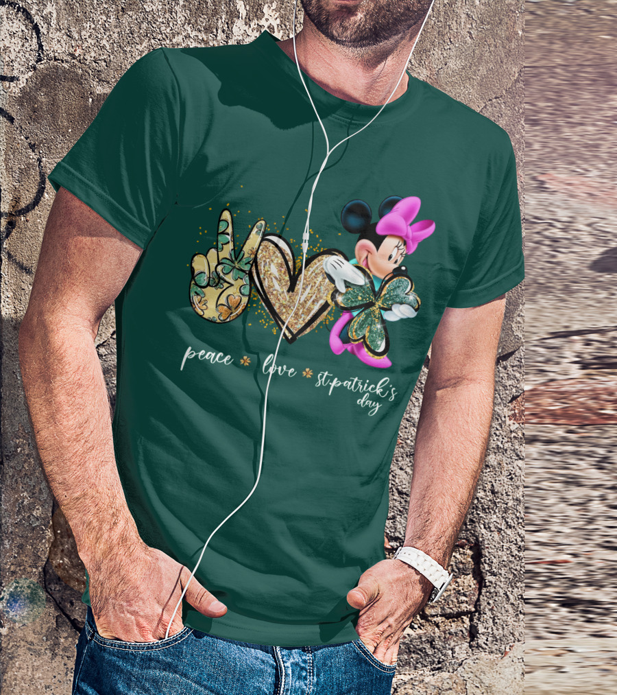 Peace Love St. Patrick's Day Minnie T-Shirt