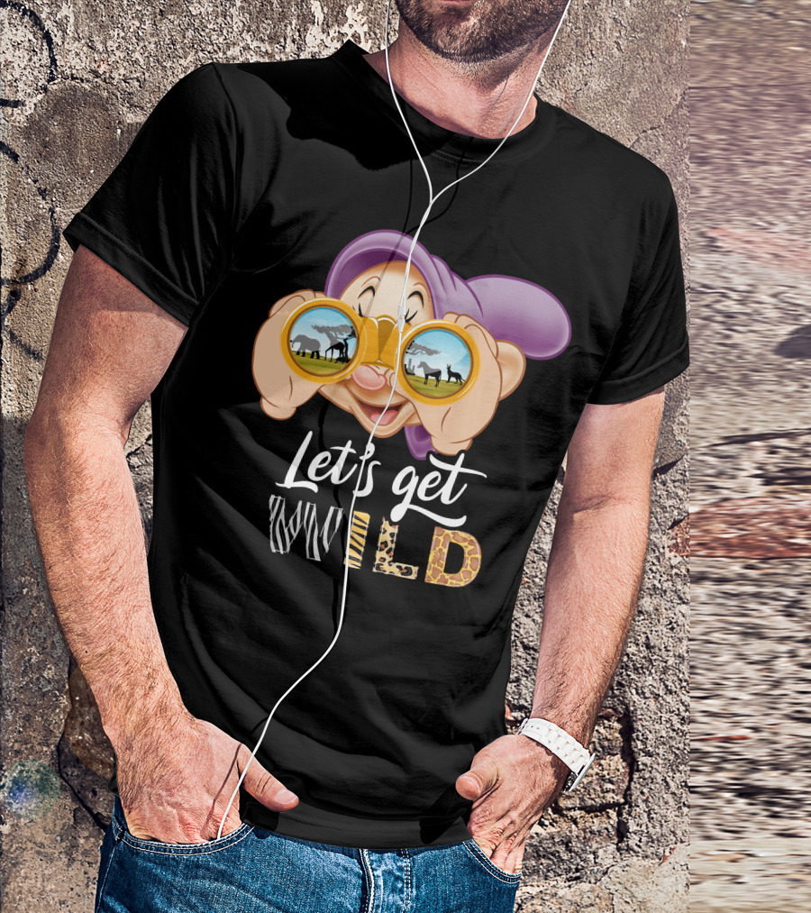 Dopey Let's Get Wild Binoculars Safari Adventure T-Shirt