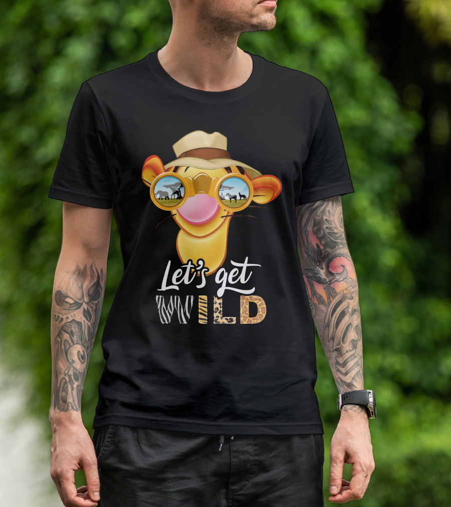 Let's Get Wild Tigger Safari Sunglasses Hat T-Shirt