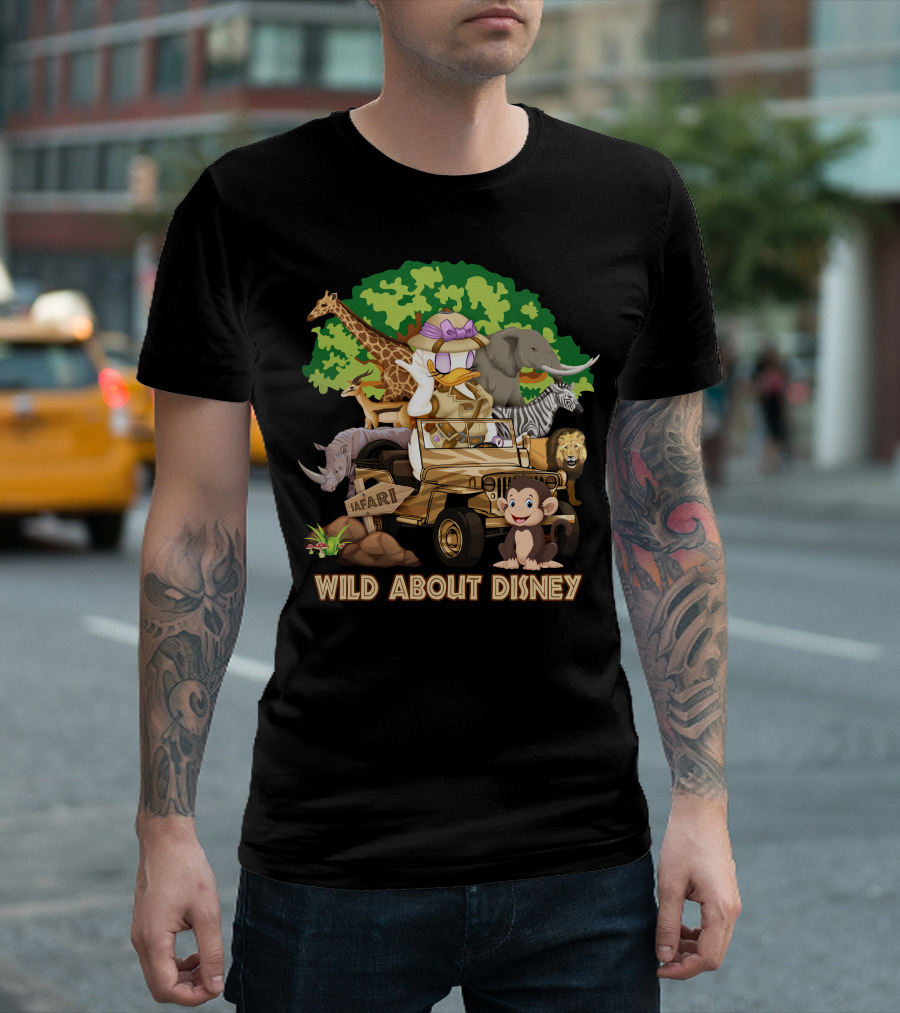 Wild About Disney Safari With Daisy Duck And Jungle Animals T-Shirt