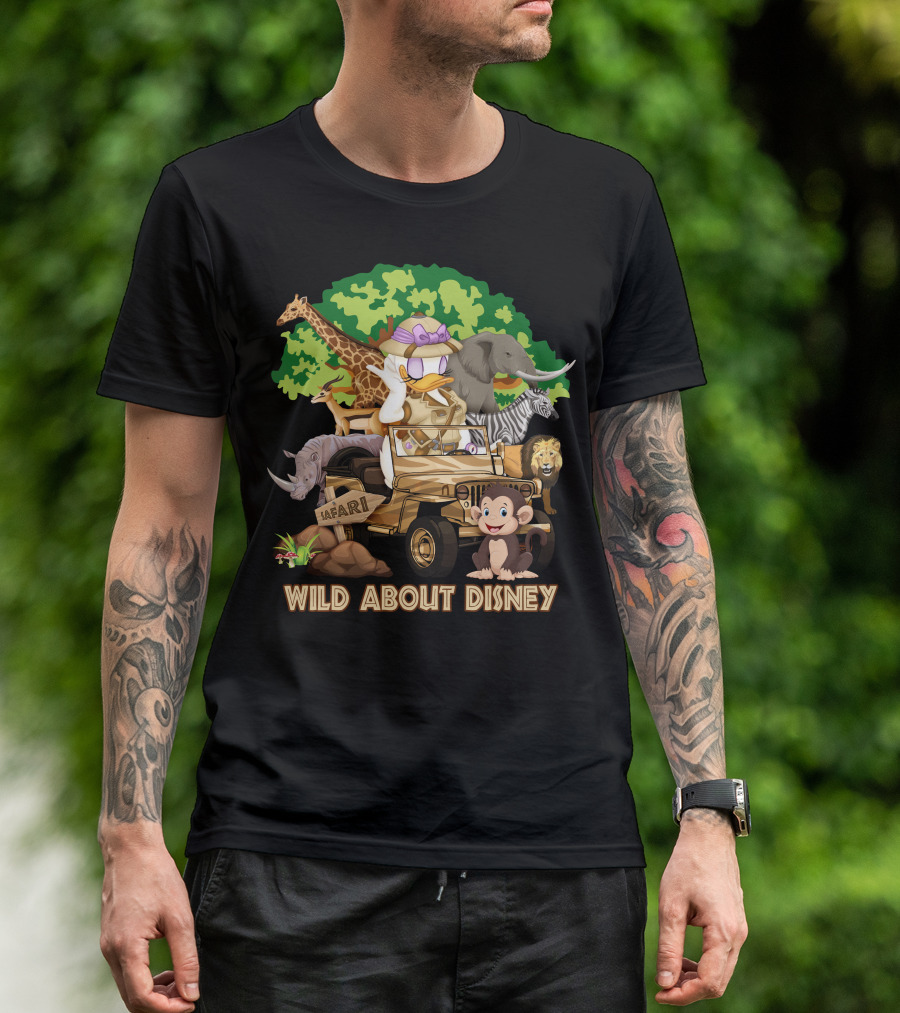 Wild About Disney Safari With Daisy Duck And Jungle Animals T-Shirt