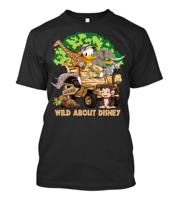 Wild About Disney Safari Adventure Featuring Donald Duck And Jungle Animals T-Shirt