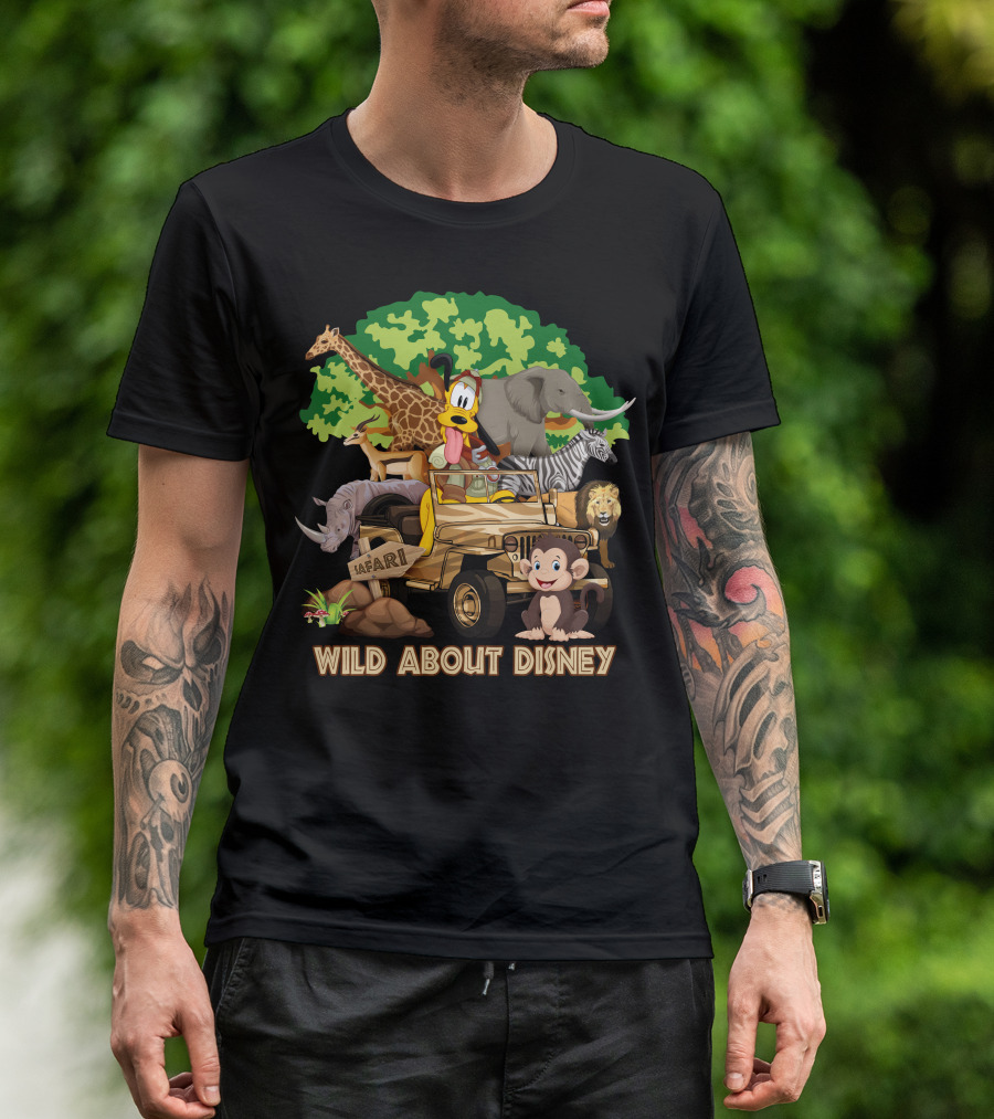 Wild About Disney Safari Adventure With Pluto And Animal Friends T-Shirt