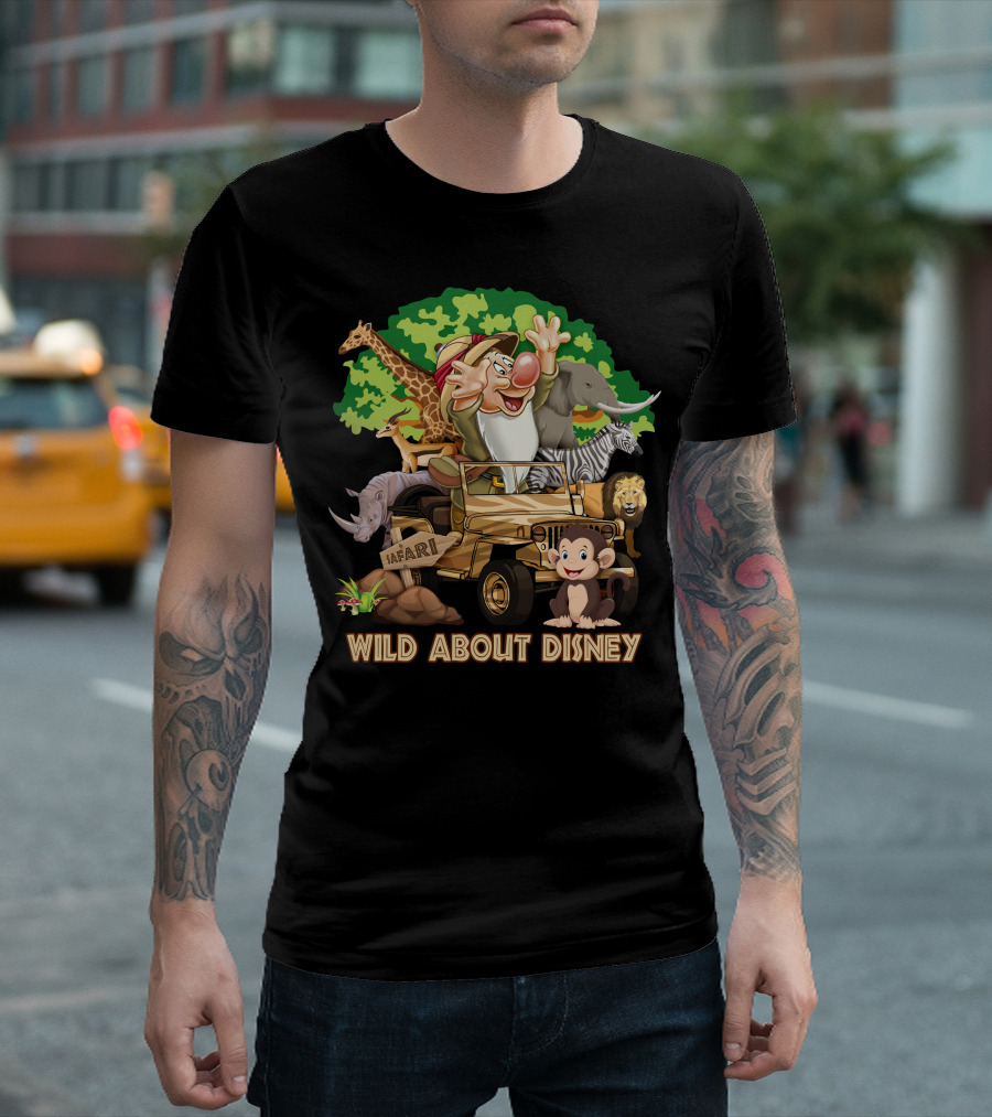 Wild About Disney Safari Grumpy Jeep Adventure With Animals T-Shirt