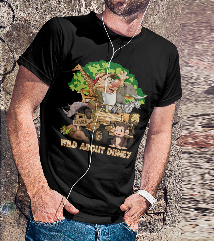 Wild About Disney Safari Grumpy Jeep Adventure With Animals T-Shirt