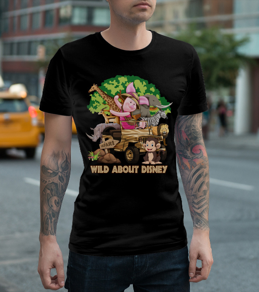 Wild About Disney Safari Piglet Adventure With Animals T-Shirt
