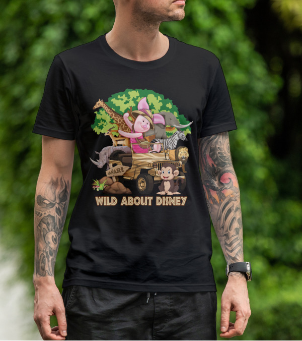 Wild About Disney Safari Piglet Adventure With Animals T-Shirt
