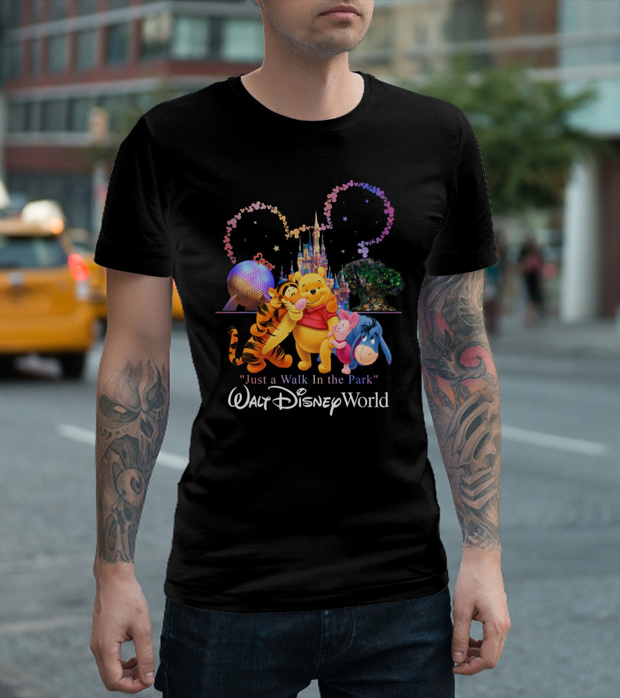 Winnie The Pooh Just A Walk In The Park Walt Disney World Epcot T-Shirt