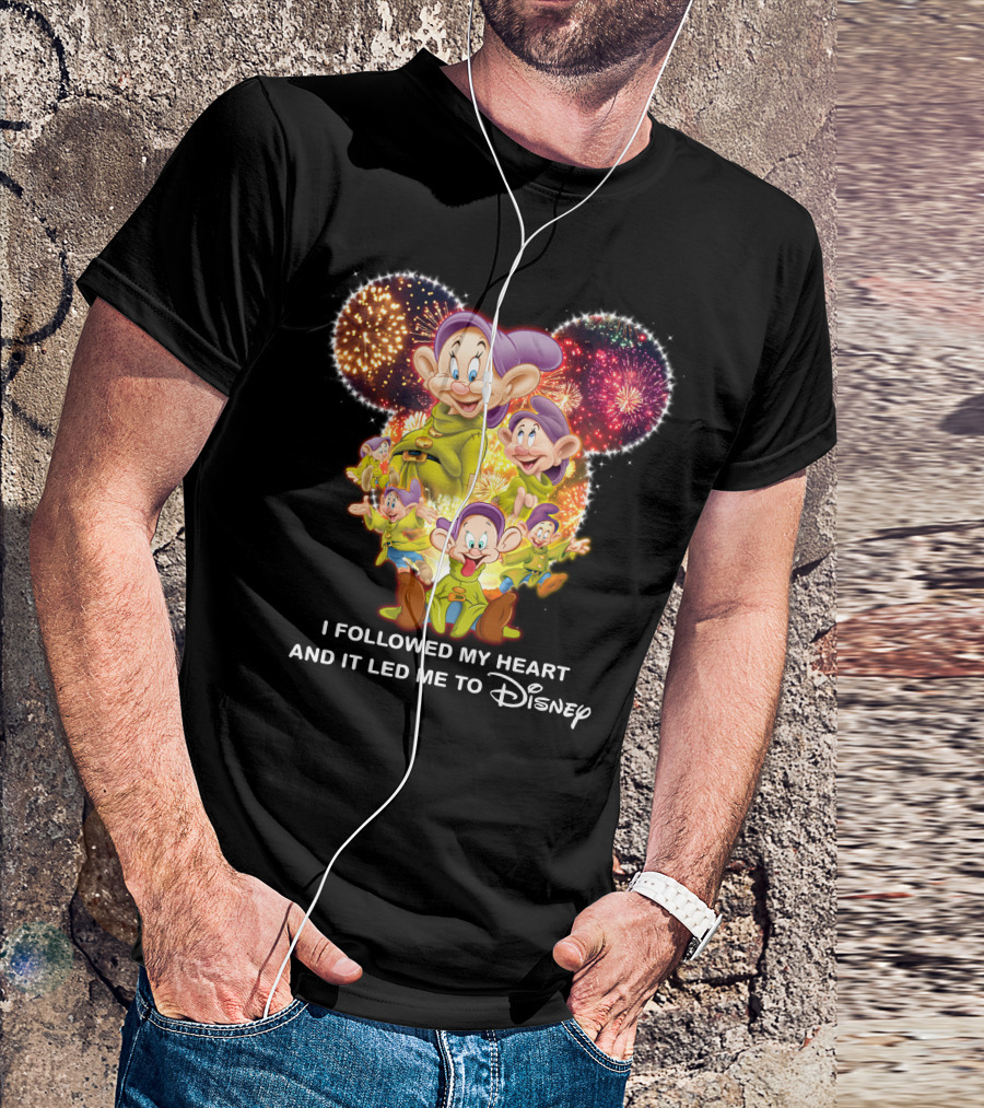 Dopey Fireworks I Followed My Heart And It Led Me To Disney T-Shirt