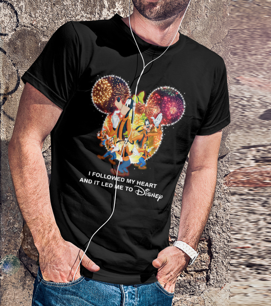 I Followed My Heart And It Led Me To Disney Goofy Fireworks T-Shirt