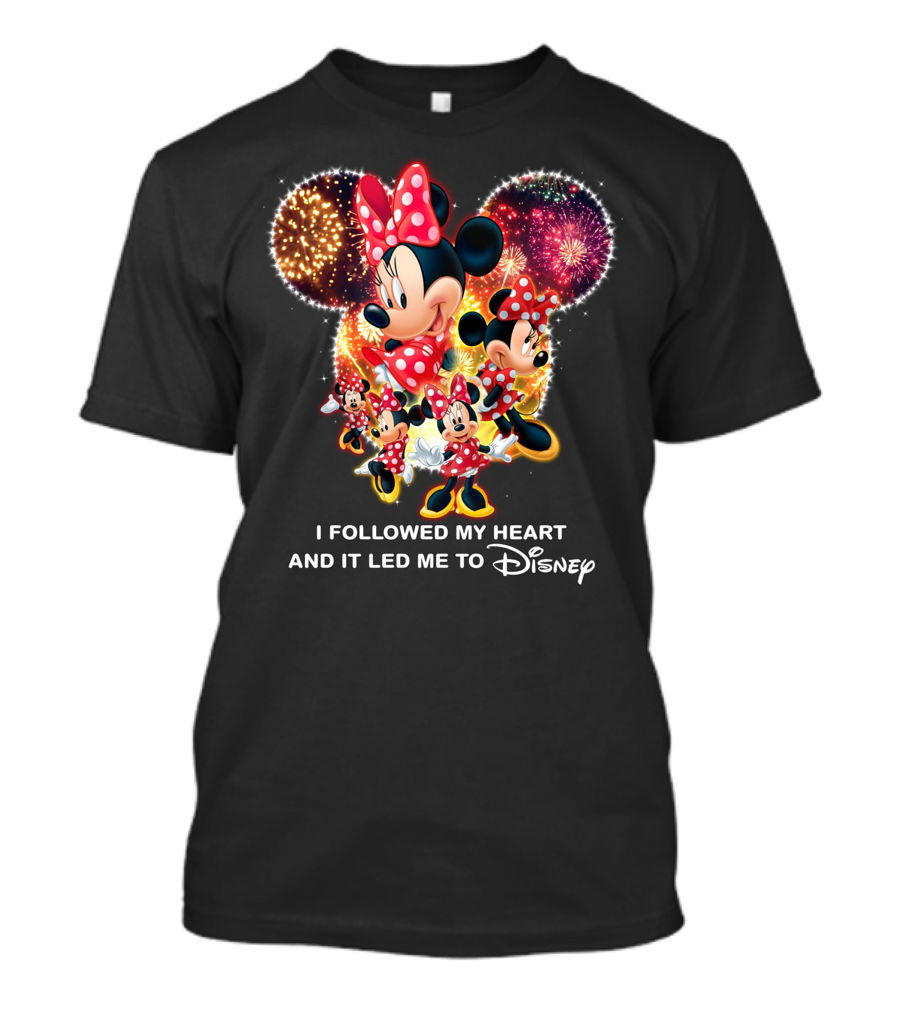 Minnie Mouse Fireworks I Followed My Heart Led Me To Disney T-Shirt