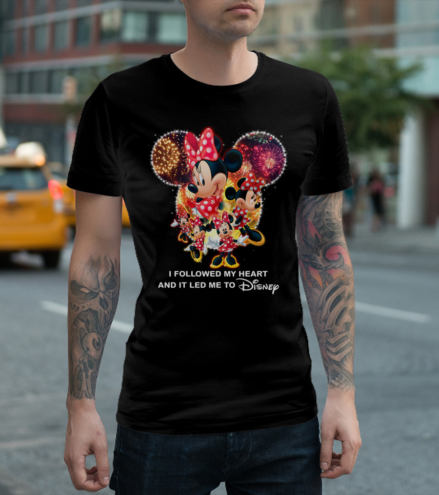 Minnie Mouse Fireworks I Followed My Heart Led Me To Disney T-Shirt