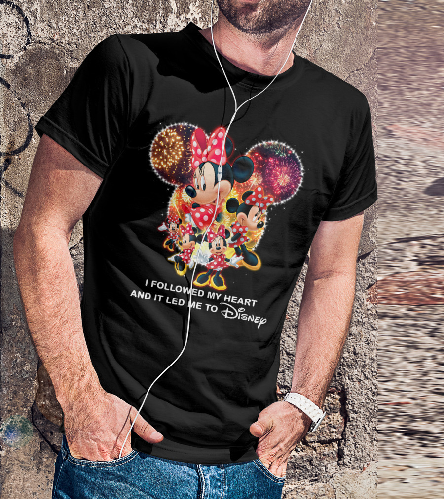 Minnie Mouse Fireworks I Followed My Heart Led Me To Disney T-Shirt