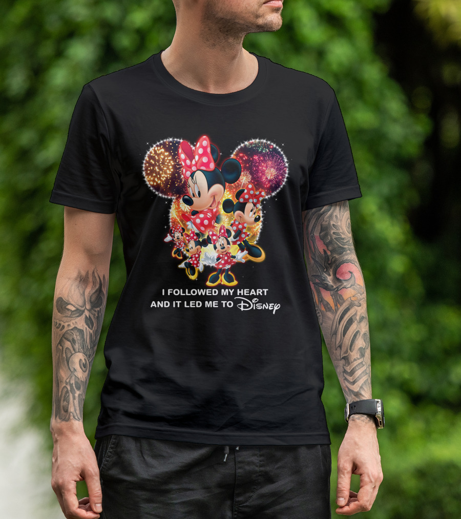 Minnie Mouse Fireworks I Followed My Heart Led Me To Disney T-Shirt