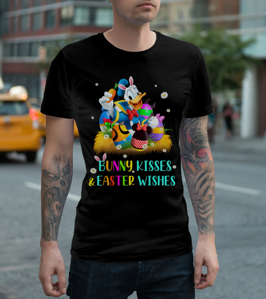 Bunny Kisses Easter Wishes Donald T-Shirt