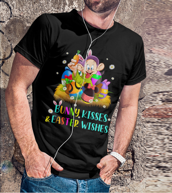 Bunny Kisses & Easter Wishes Dopey Character Easter Eggs Carrot T-Shirt