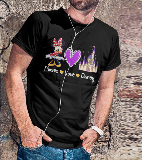 Minnie Love Disney Castle Heart T-Shirt